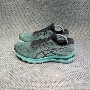 Asics Gel-Nimbus 24 Black Blue Running Shoes Size 11 Women’s
